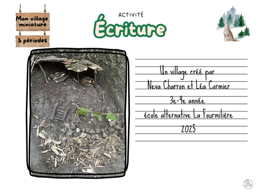 Écriture: Mon village miniature